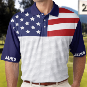 Made to Shine Polo Shirt American Flag USA Gift For Golf Lovers Men Women - Custom Golf Shirt Set of 4
