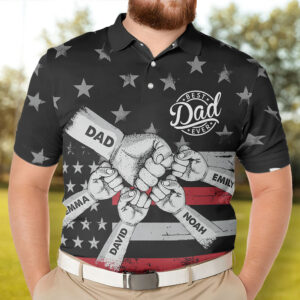 Made to Shine Polo Shirt Best Dad Ever Fist Bump - Personalized Polo Shirt Set of 2