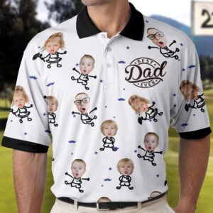 Today’s Treasure Polo Shirt Best Dad Ever Gift For Dad, Grandpa - Personalized Photo Polo Shirt Set of 4