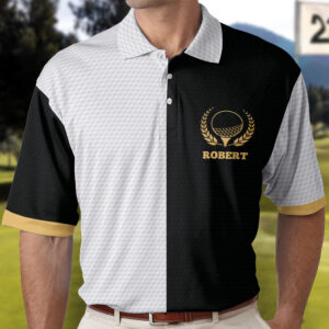 Made to Shine Polo Shirt Custom Name Golf Pattern Vintage Gift For Golf Lovers Men Dad - Custom Golf Shirt Set of 4