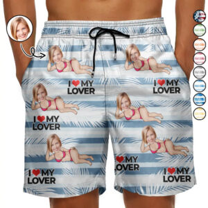 Lively Design Beach Short Custom Photo Funny Holiday Vacation Tropical Summer Item - Personalized Unisex Beach Shorts Set of 4