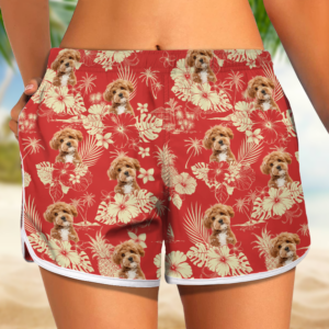 Lively Design Beach Short Custom Photo Aloha Hawaiian Dog Women's Beach Short For Summer LM32 893515 Set of 10