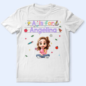 Lively Design T-shirt Monogram Kid Is For - Personalized T Shirt Set of 3