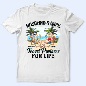 Classic Touch T-shirt Travel Partners For Life - Personalized T Shirt Set of 2