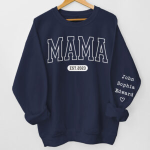 Vacation Vibe Sweatshirt I Love You To The Moon And Back - Family Personalized Custom Unisex Sweatshirt With Design On Sleeve - Gift For Mom, Grandma Set of 2