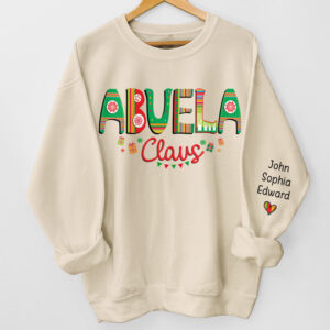 Dynamic Hue Sweatshirt Keep Calm And Let Gigi Handle It - Family Personalized Custom Unisex Sweatshirt With Design On Sleeve - Christmas Gift For Mom, Grandma Set of 4