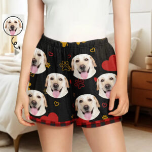 Classic Touch Beach Short Custom Photo Dog Cat Mom Dad - Personalized Pajama Shorts Set of 3