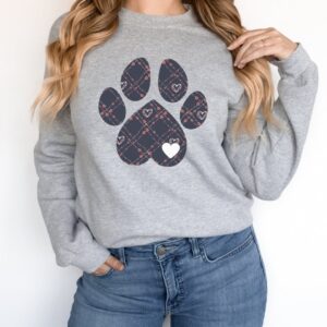 Vacation Vibe Sweatshirt Blue Hearts Dog Paw Sweatshirt Set of 3